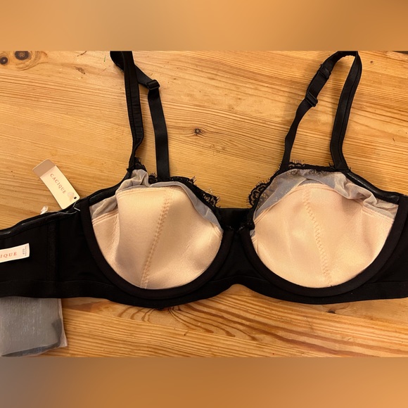 Black Cacique Balconette Bra 40D NWT - Picture 5 of 6